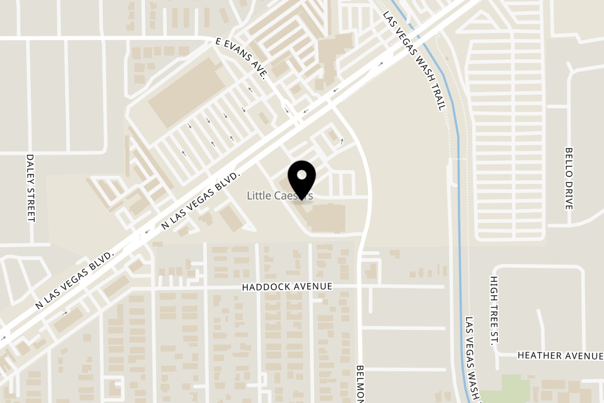 Map showing the location of La Flor de Michoacan North Las Vegas on 2670 Las Vegas Blvd N #107 in North Las Vegas